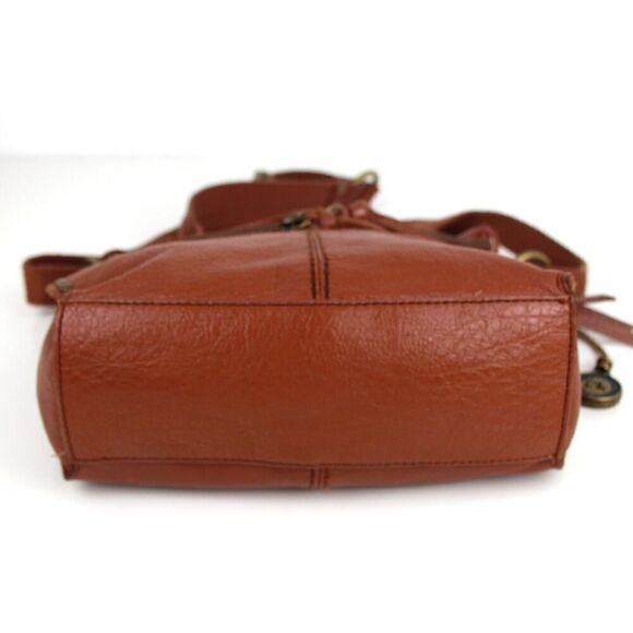 The Sak TAN BROWN GENUINE LEATHER FLAP XBODY BOHO MESSENGER SHOULDER BAG HANDBAG - Picture 7 of 15